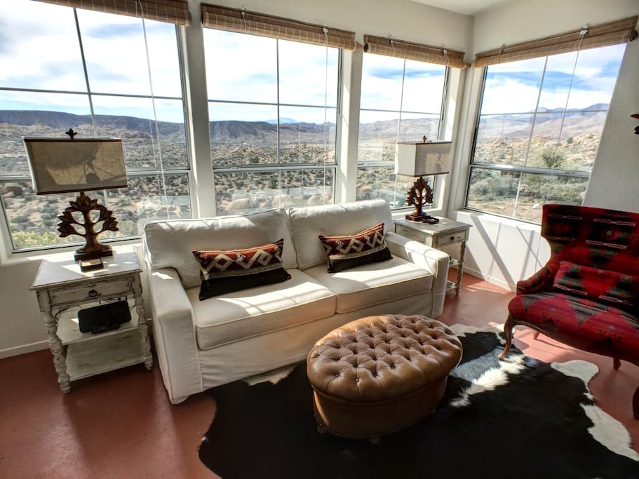 Living room faces South with gorgeous sunsets and desert view for miles