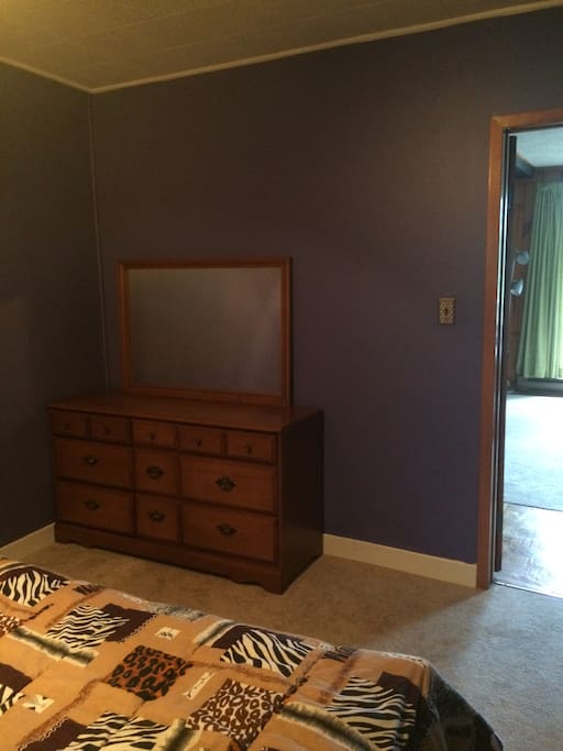 Dresser in the purple room.