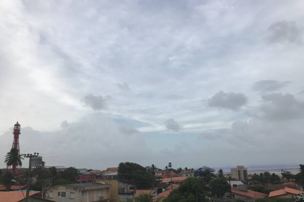 Vista panorâmica da sacada da sala
