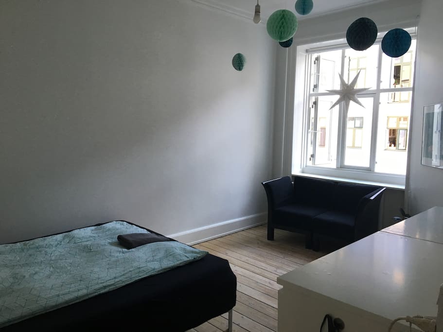 The room where you can see the windows towards the yard