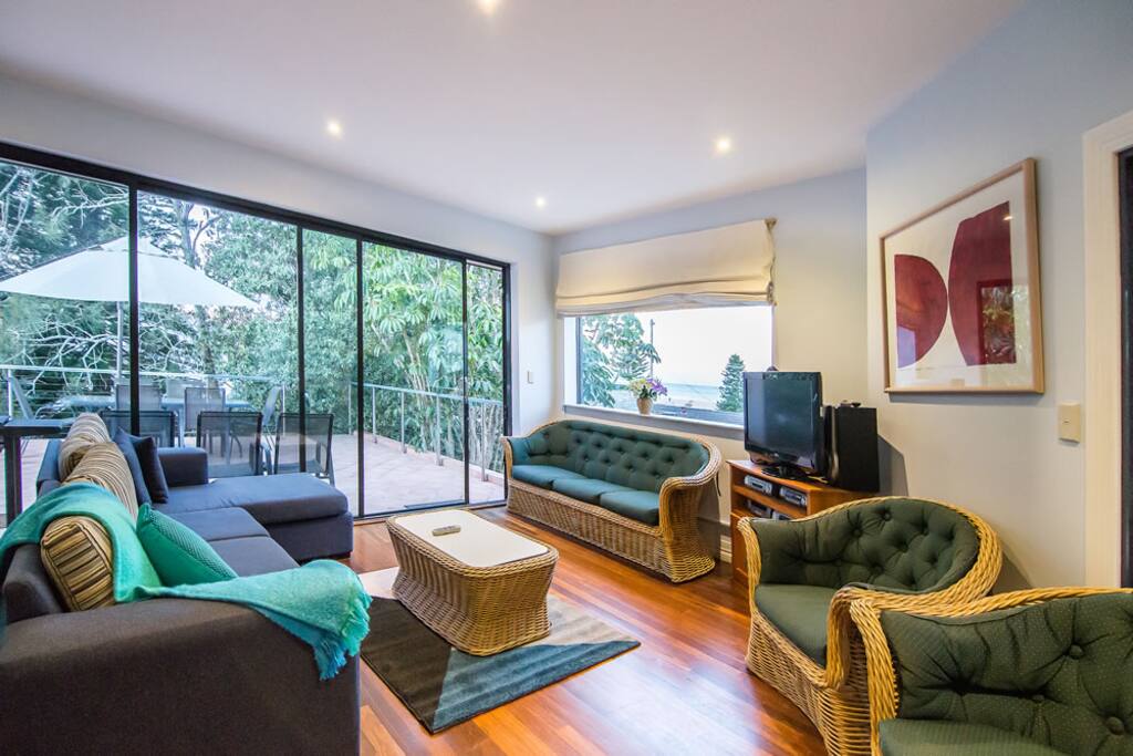 From living area view to beach