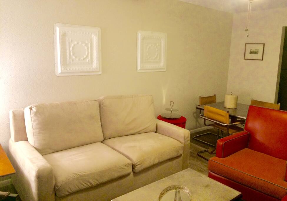 Living room complete with two queen sleeper sofa
