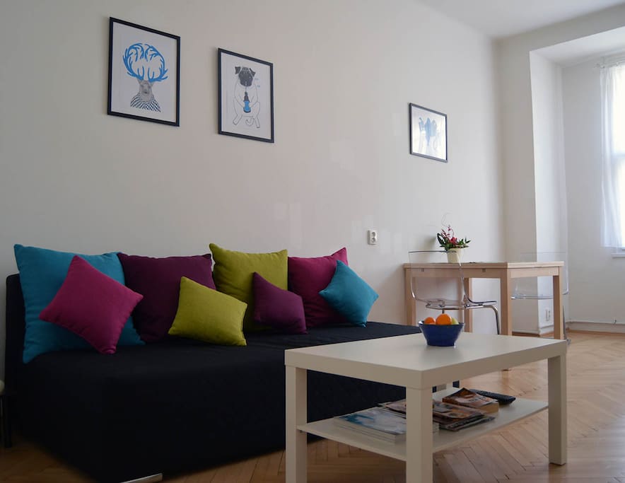 Living room - Sofa and dining table