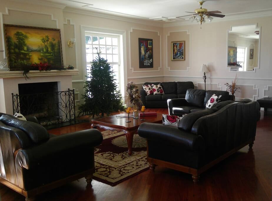 Nice living room with a baby piano