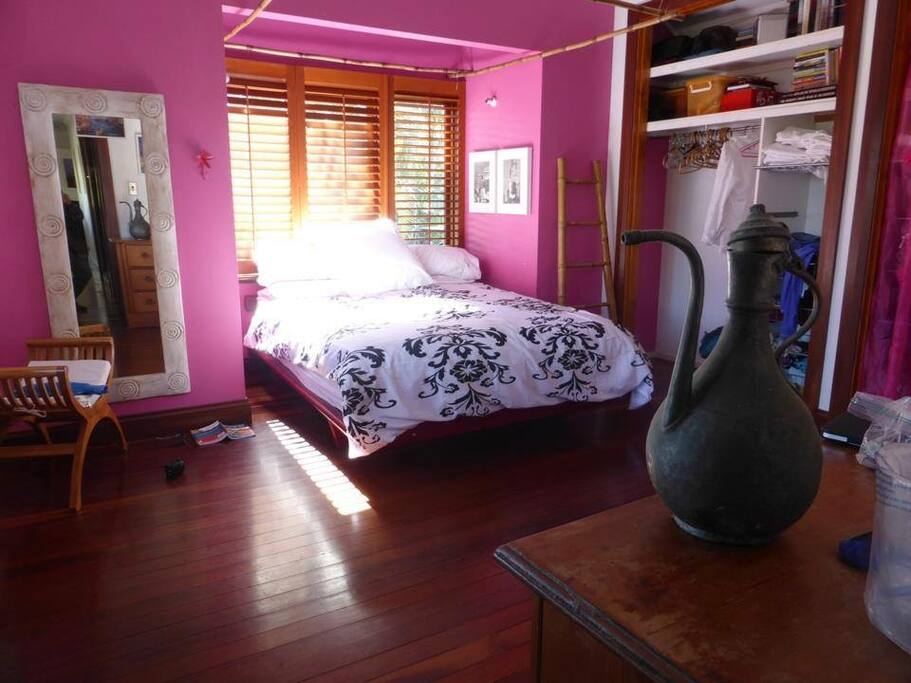Master bedroom now with king size bed