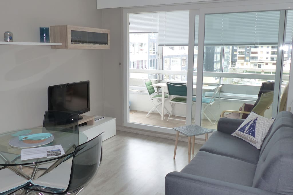 Salon et canapé rapido couchage 2 personnes / Living room with convertible bed for 2 people