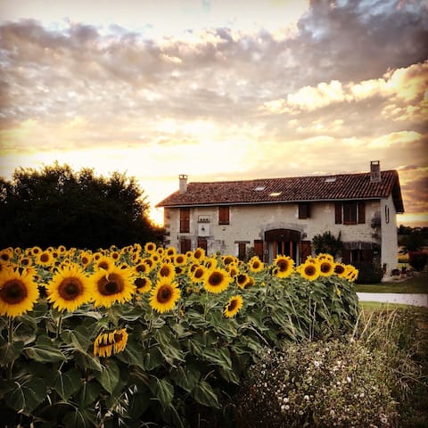 Les Etangs, private pool & great views.