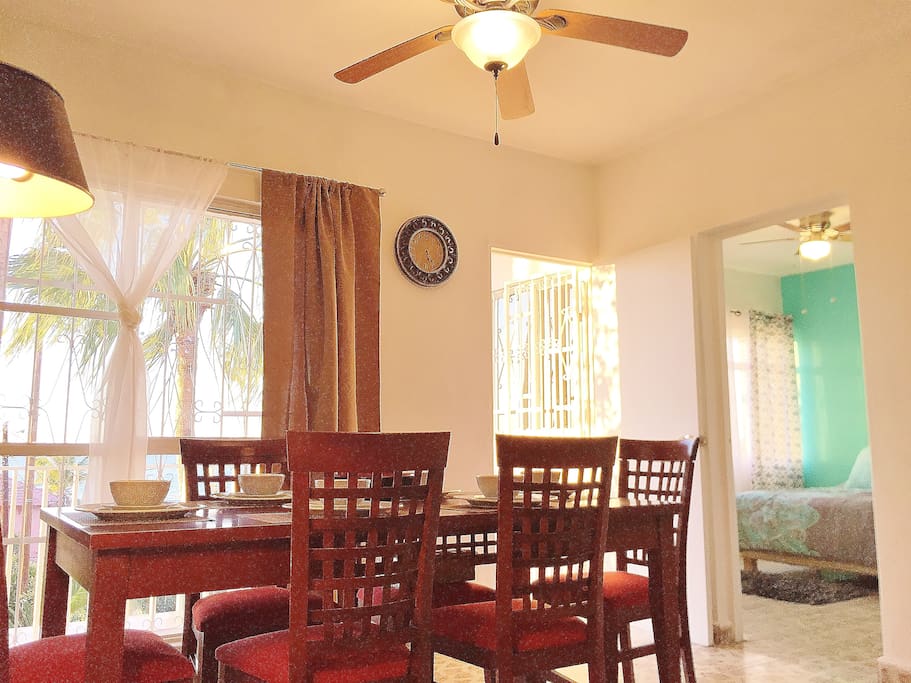 24/39: Casa Pekin is one of our favourite ones. it is a 3BR condo with a great view to the sea, just half a block from the sea, 2 Tvs fully equipped kitchen and a nice dinning room to enjoy with family or friends, it accomodates up to 6 people.