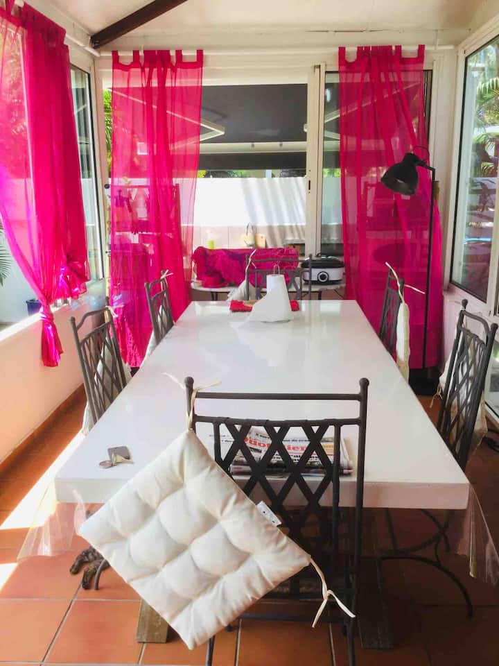 Villa Framboise : 1 Ch.privée / Piscine/ Jardin - Saint-Joseph