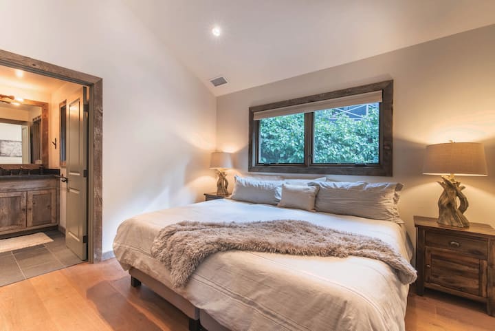 Bedroom #3 has a King bed, walk-in closet, and a private bathroom