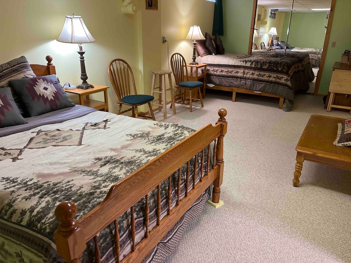 2. Shared bedroom. Two full size beds