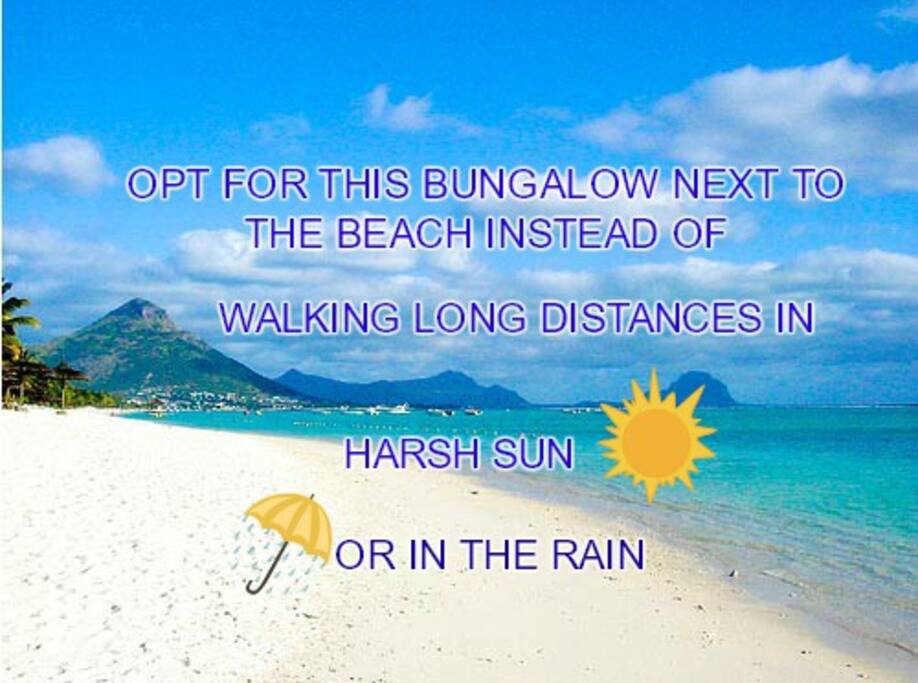Bungalow next to the beach