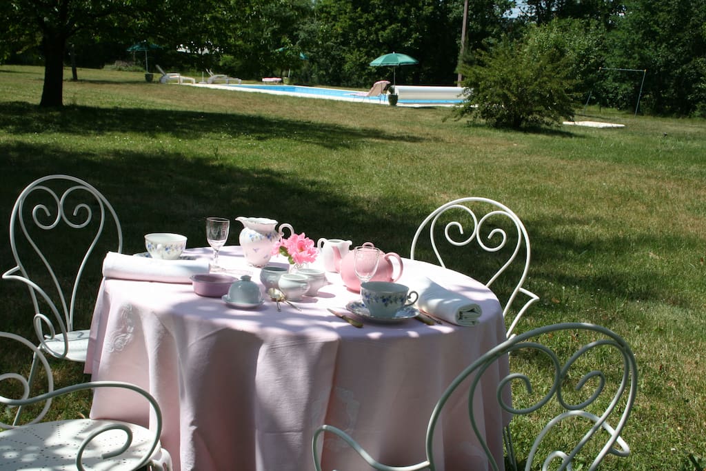 petit déjeuner dans le parc