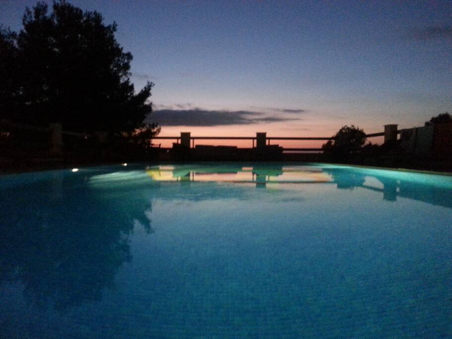 SUNSET VIEWS FROM THE POOL