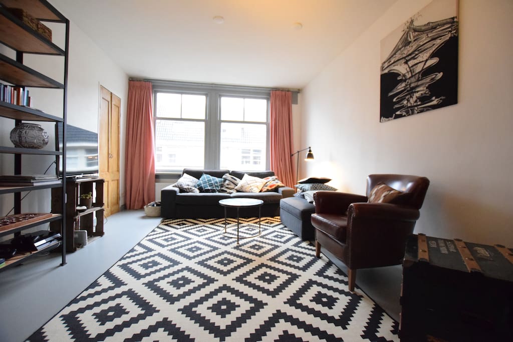 The spacious living room