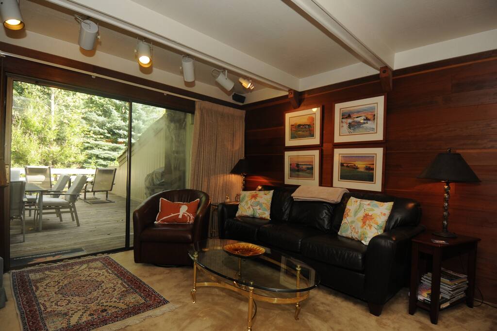 Living Room and door leading to deck.