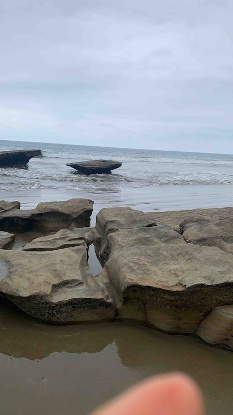 Private beach retreat.