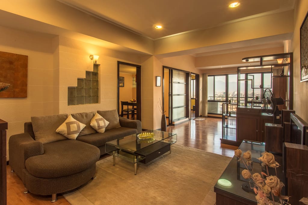 Large wide living room