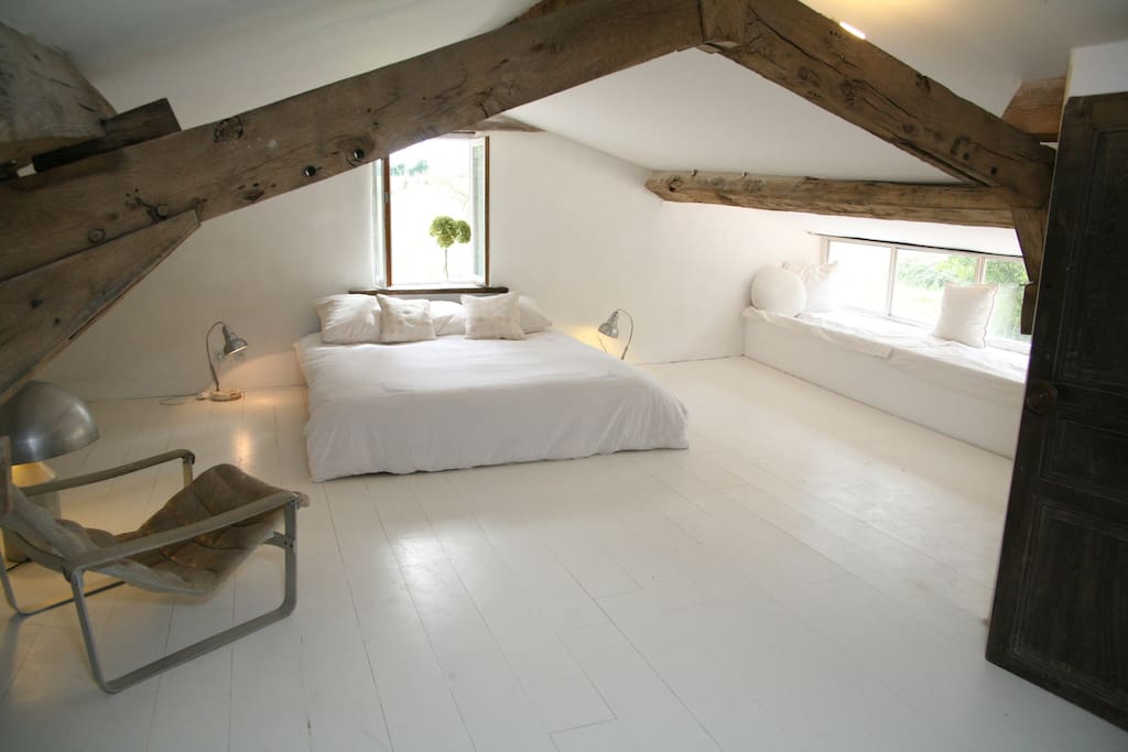 The very calm and peaceful double bedroom leading onto -