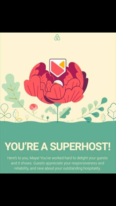 Thanks to every guest has appreciated my attentions during their stay,,and took time to describe it
Thanks to your honesty I'm a superhost