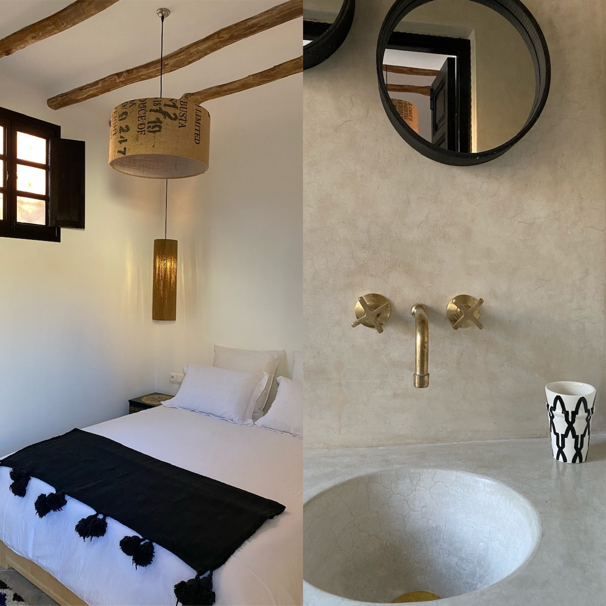 บนระเบียงที่ 1 ห้องนอนหมายเลข 3 และห้องน้ำอ่างอาบน้ำและโถสุขภัณฑ์