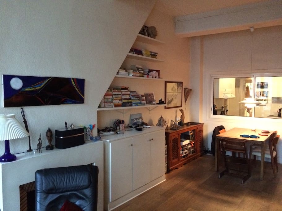 Living room, towards kitchen