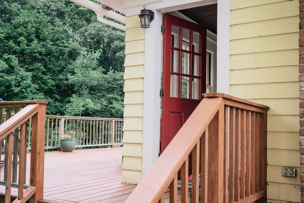 Entrance to the house and deck