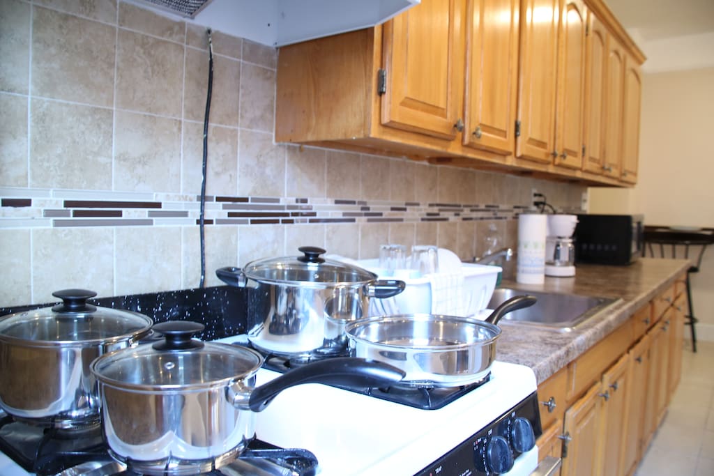Fully stocked kitchen so you can cook at home if you wish