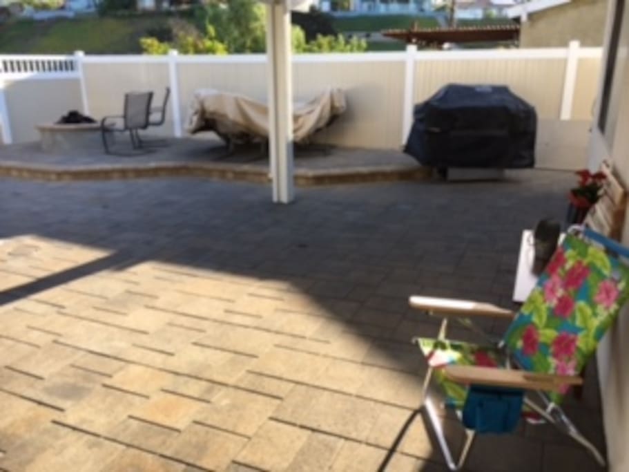 Patio- you are welcome to grill or use the fire pit!