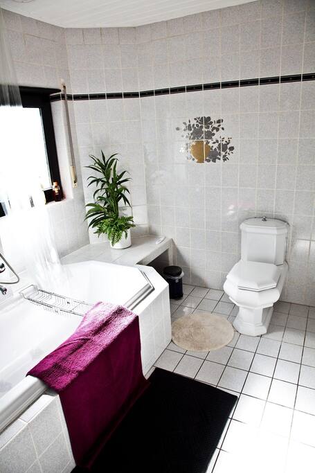 Exklusives Badezimmer mit Dusch- und Bademöglichkeit