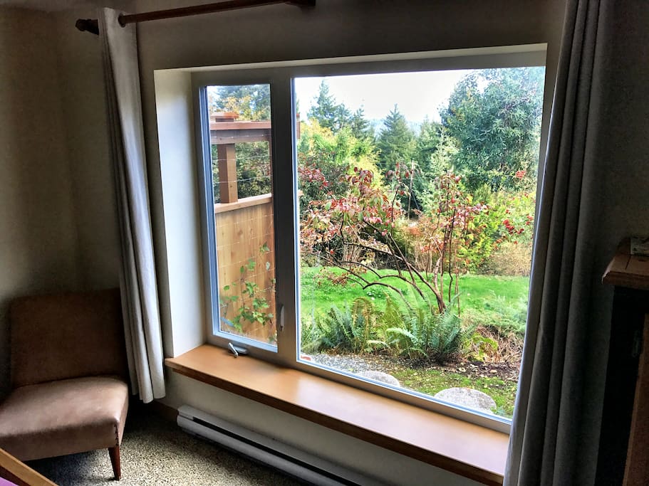 Overlooking the garden