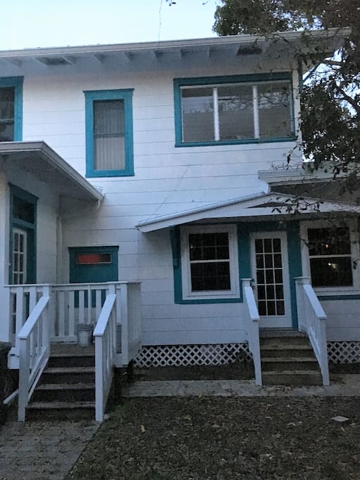 2nd door is the entrance to the 2nd floor apartment.