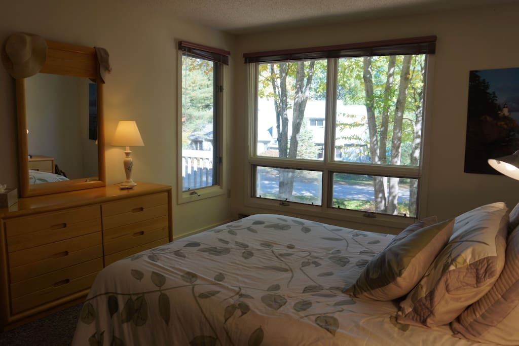 Master bedroom with queen bed