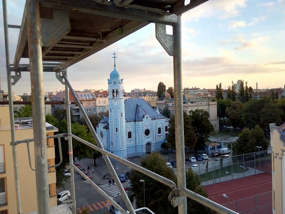Wonderful Blue church is just around the corner.