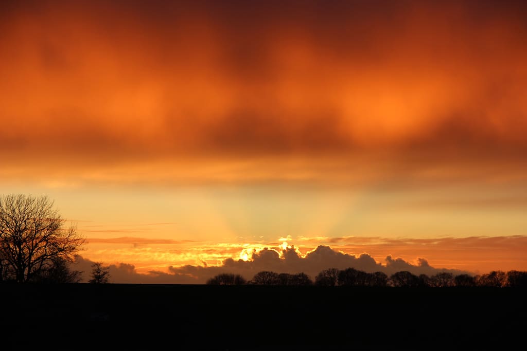 Sunset from the terrace... and yes, this is for real :-)