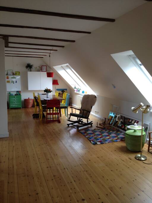 The spacious dining room.