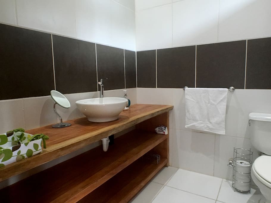 Contemporary bathroom with shower