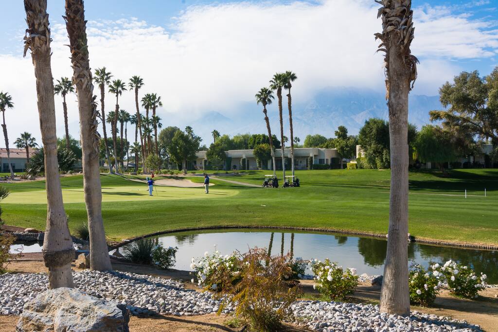 View of golf course from patio