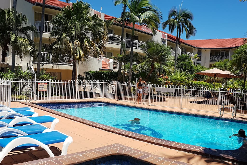 Overview of Apartment Complex with pool.
