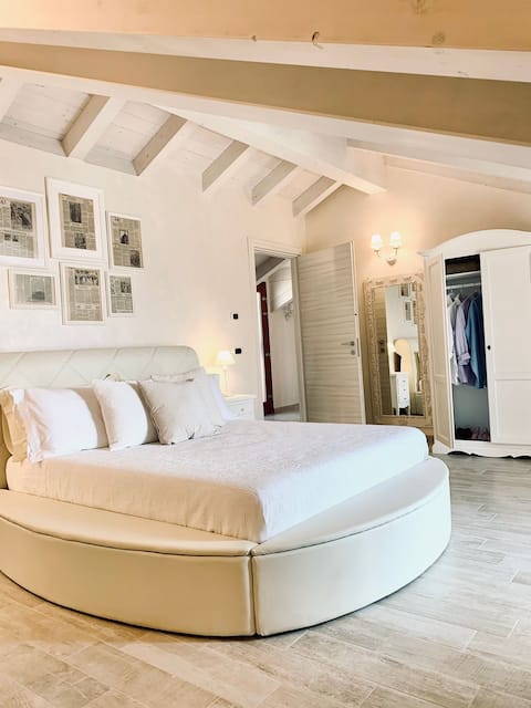 The view of the Poggio B&B with hot tub