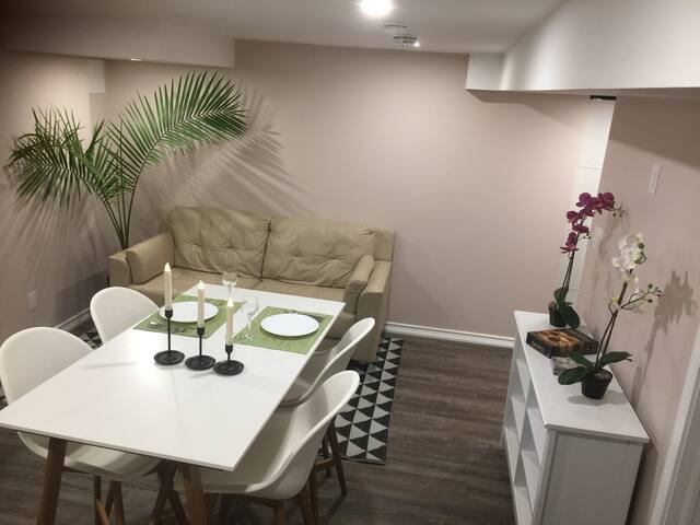 2 Bedroom apar basement with the private entrance