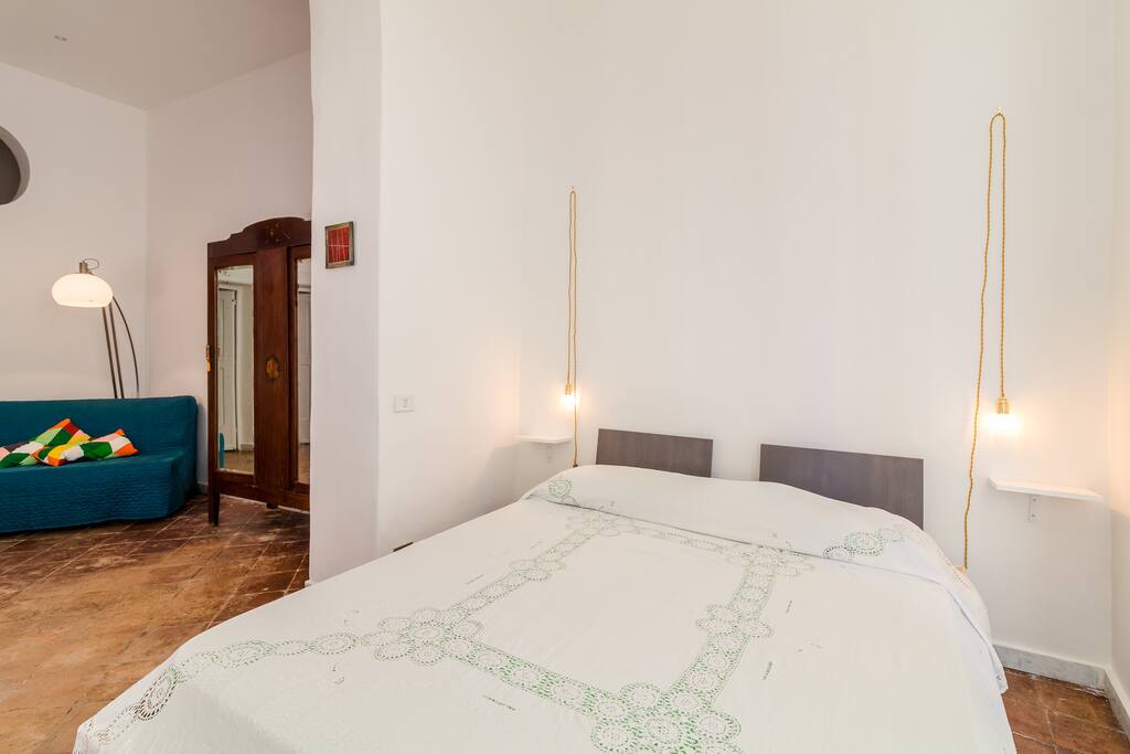 Double bed and sofa bed