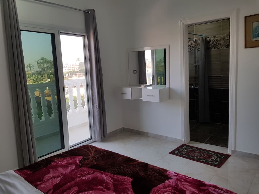 Doublebed room balcony