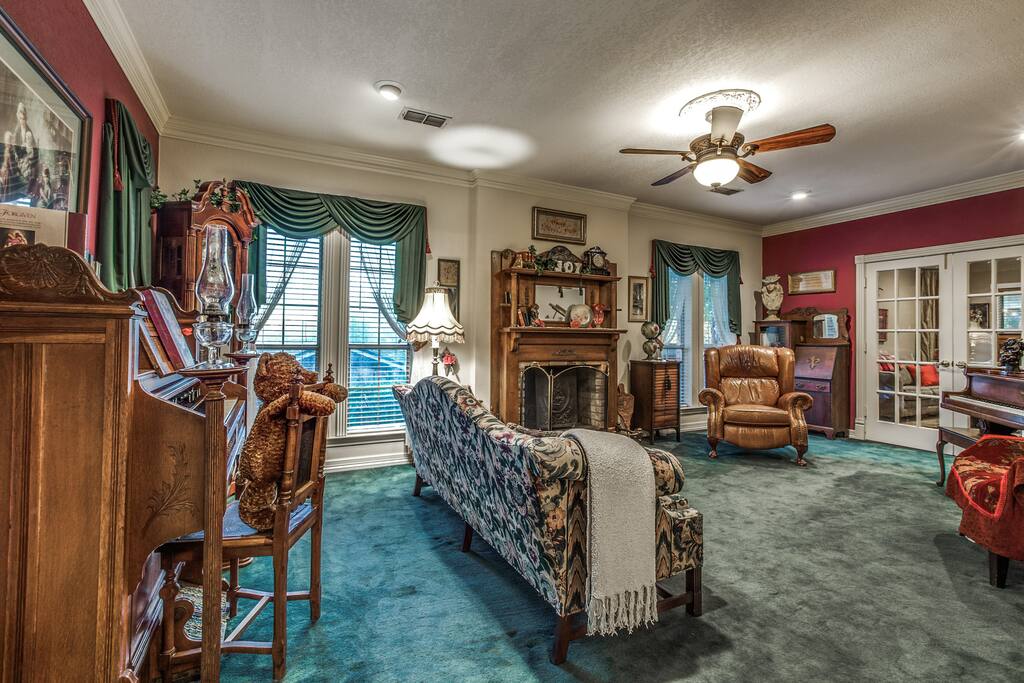 The Living Room has plenty of seating as well as a large TV