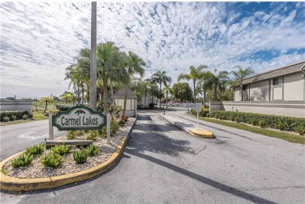 Gate entrance. Drive to the left side and punch in access code provided