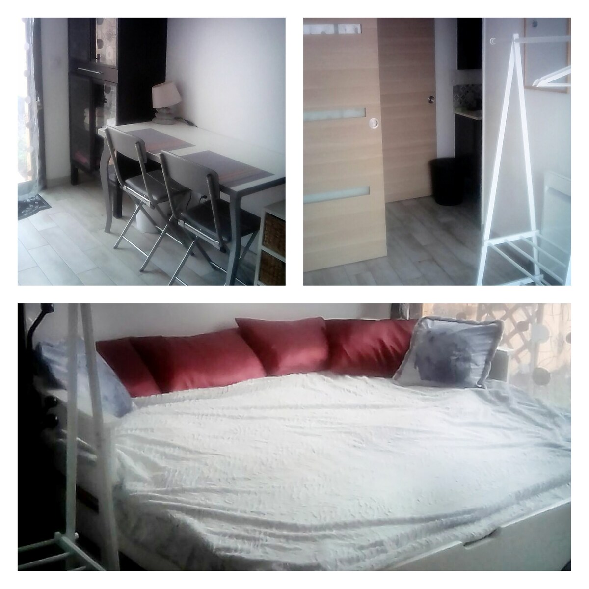 ห้องนอนส่วนตัวที่เป็นส่วนหนึ่งของบ้านที่ฉันอาศัยอยู่ 