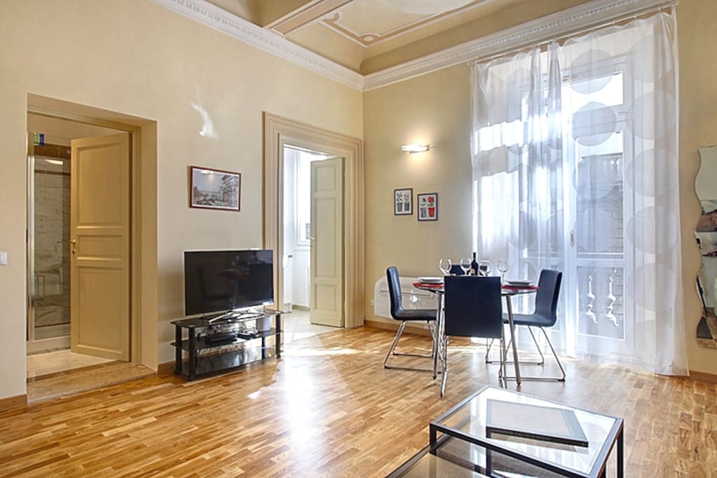 Il salotto con terrazzo