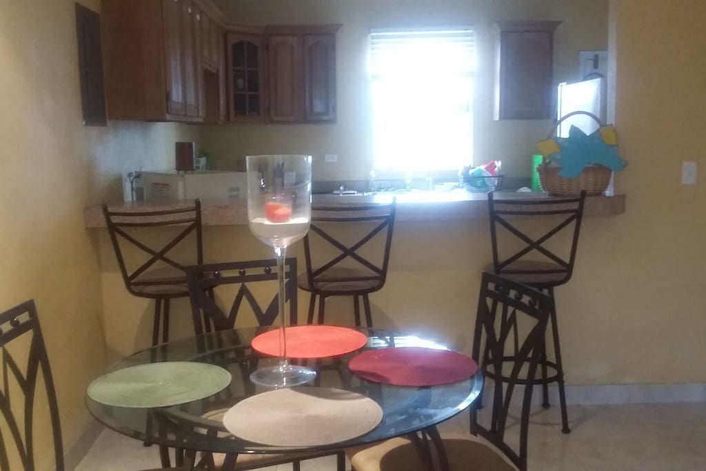 Dinning area- seats 4
Buffet counter seats-3