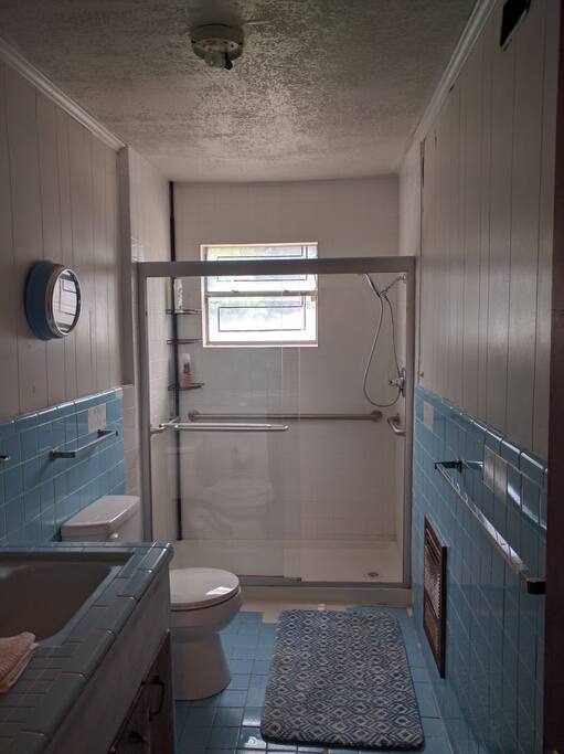 Shared vintage bathroom