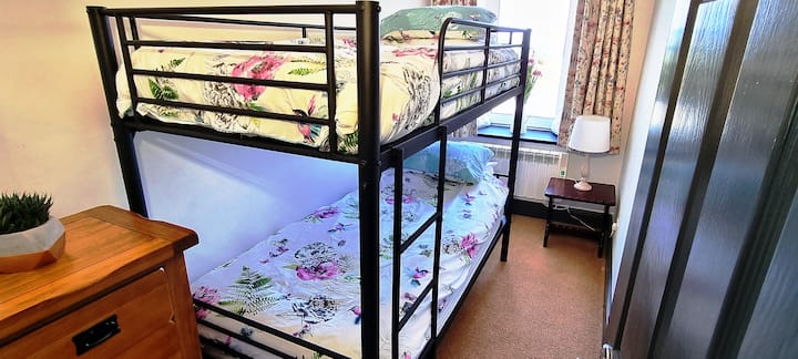 Adult size bunk beds with plenty of head space
